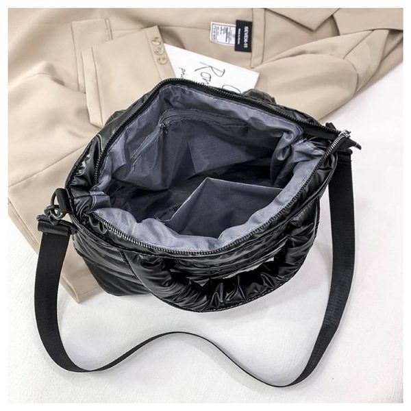 Nylon Puffer Tote Cross-body Bag