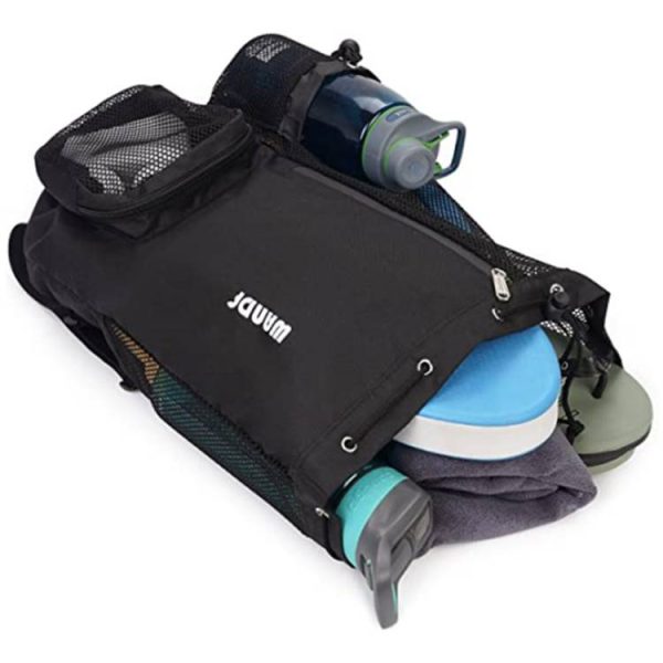 Polyester Mesh Drawstring Gym Bag Backpack