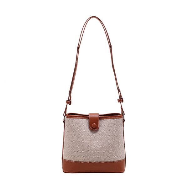 Canvas Crossbody Bag Trend Color Clash for Women