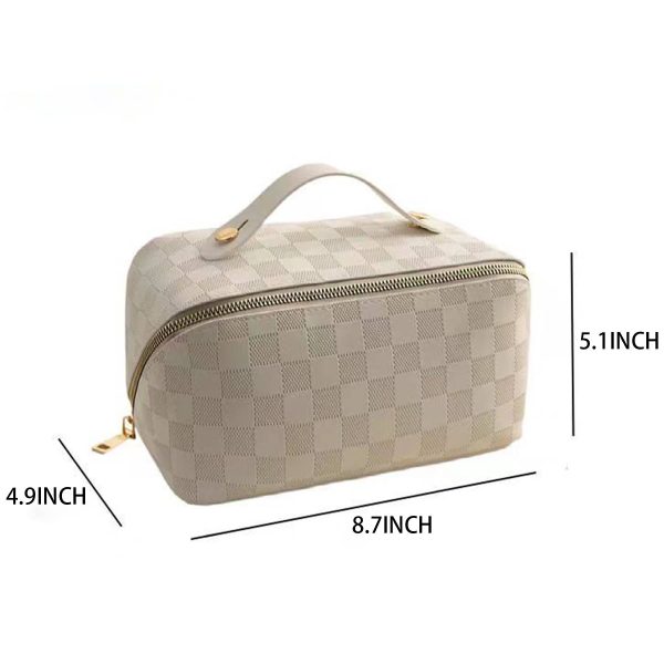 PU Leather Large Capacity Travel Cosmetic Bag for Women