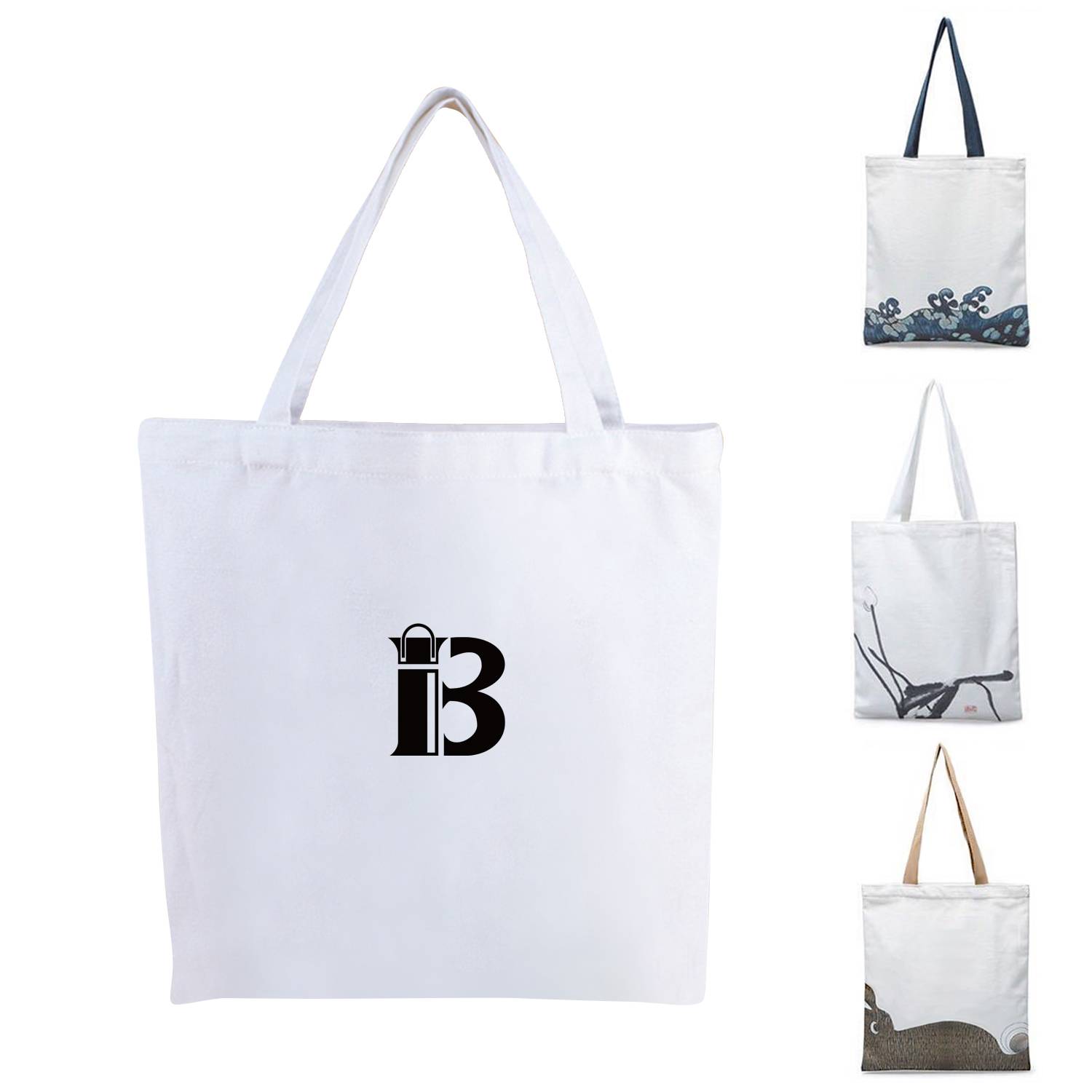 Customized portable canvas tote bag