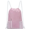 Sports Gym Water Resistant Drawstring Backpack for Women Men
