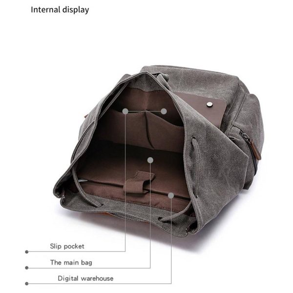 Men‘s Canvas Vintage travel Laptop Backpack