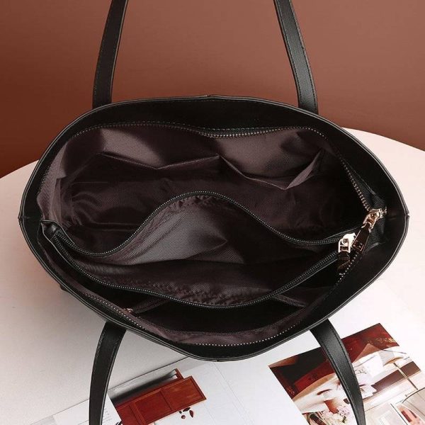 PU Leather Tote bag Retro shoulder handbag