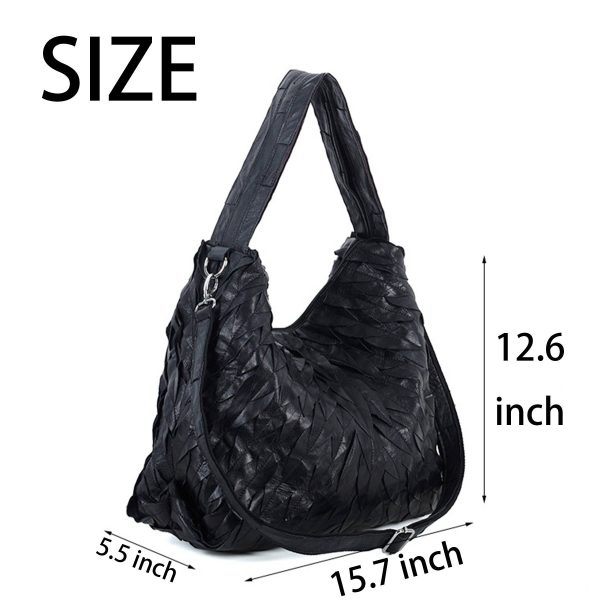 Genuine Leather Soft sheepskin panels handmade tote bag