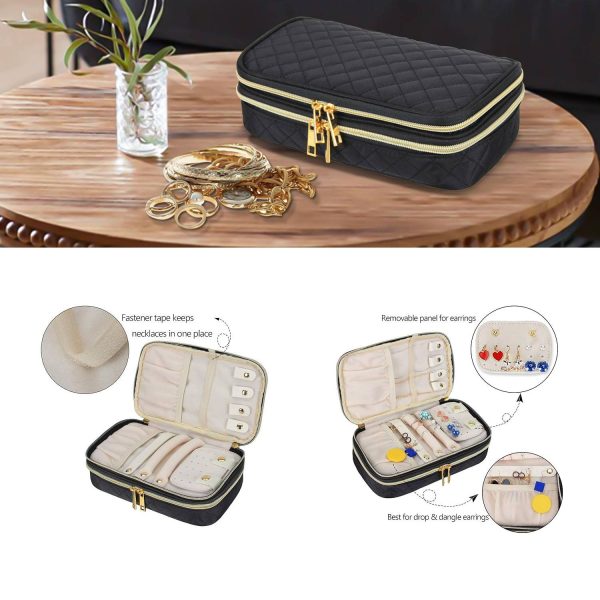 Double Layer Jewelry Organizer Necklaces Earrings