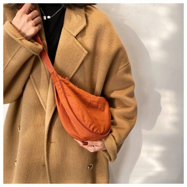 Nylon Lightweight Dumpling-Shaped Crossbody Shoulder Bag