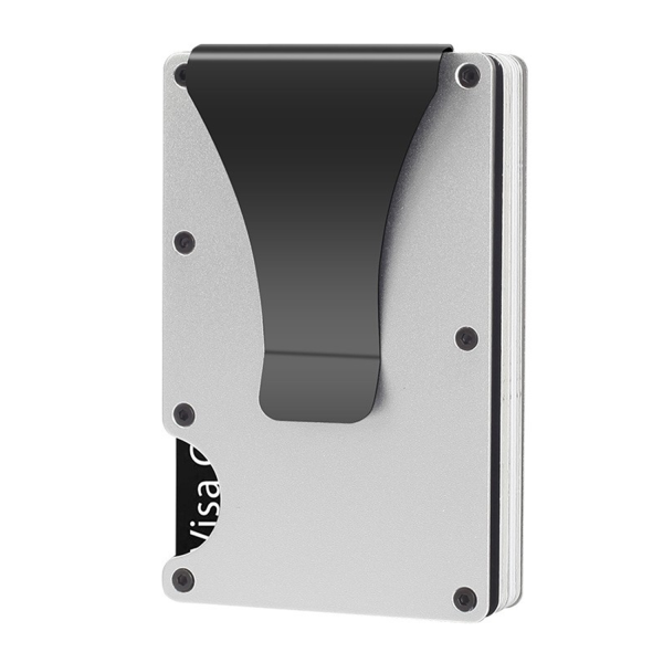 Slim Metal Wallet with Money clip