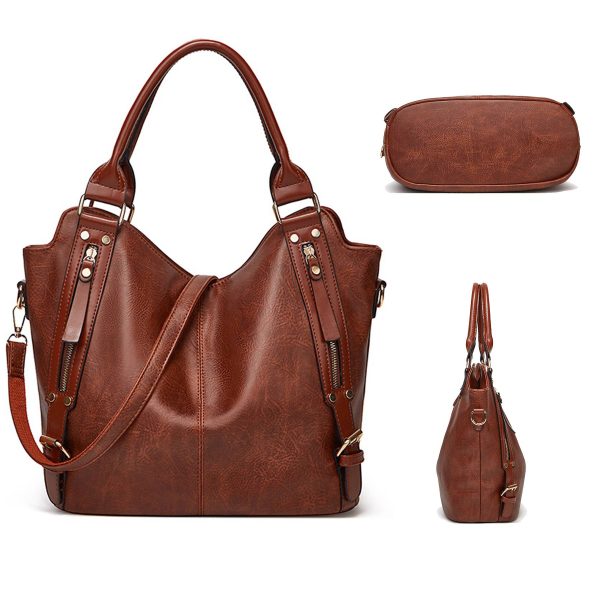 PU Leather Large Purse Tote Bag for Women