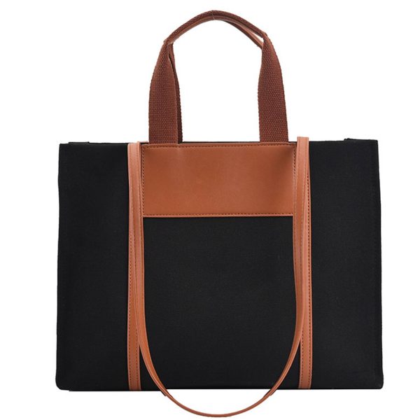 Canvas Tote Bag Clash Color Customized for Women