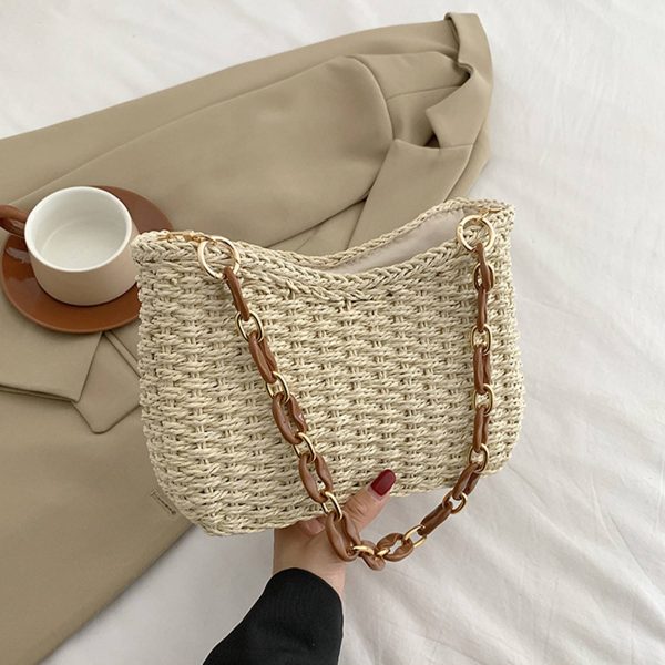 Summer Beach Woven Shoulder Bag for Women