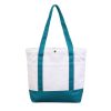 Two-Tone Accent Gusseted Tote Bag