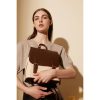 Genuine Leather Large capacity simple backpack for women