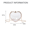 Transparent Heart shaped One Shoulder Crossbody Bag