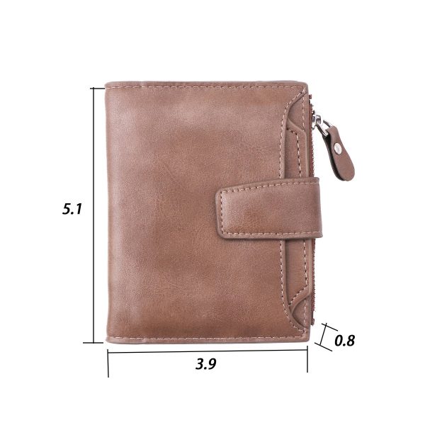 PU folding buckle small wallet