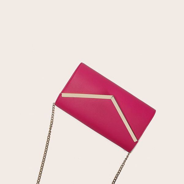 70071e10-3160-40dc-9995-4442c068bcd1_BGZA287.7.png PU Leather Envelope Hardware Chain Diagonal Crossbody Bag