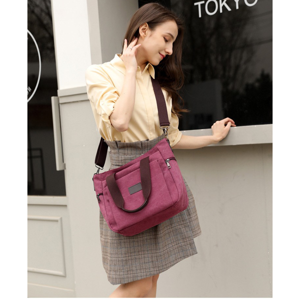 Crossbody Bag with Pockets and Shoulder Strap