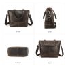 Genuine Leather Large handheld Laptop Cross-body Bag