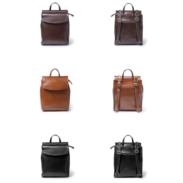 Genuine leather women's bag backpack