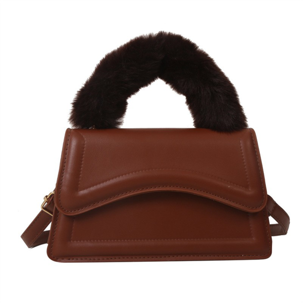 PU Solid Color Portable Diagonal Bag