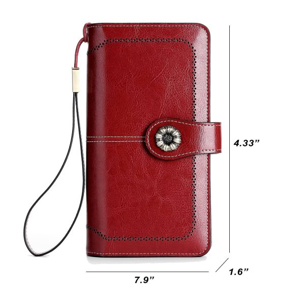 Women'S Vintage Wax Oil Cowhide Wallet