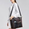 Faux Leather High-capacity 14.2 inch Cross-body Bag