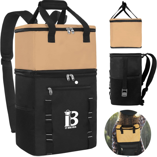 2in1 Double Decker Large Lunch Bag for Men Women