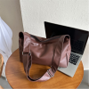 PU leather Solid Color Crossbody Bag