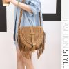 Suede Vintage tassel cross-body bag