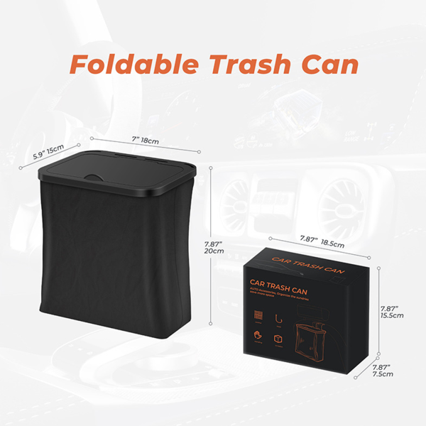 Foldable Large-capacity Car Trash Bin