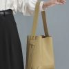 Genuine Leather Tote Bucket Bag