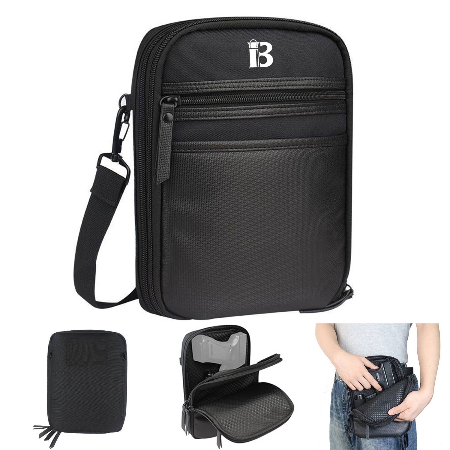 PU Leather Portable Tactical Gun Bag
