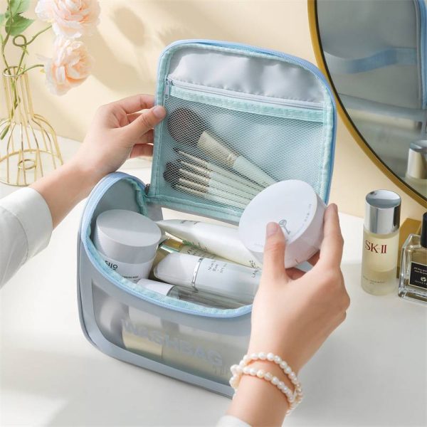 PVC/Pu Leather Clear Cosmetic Travel Bag