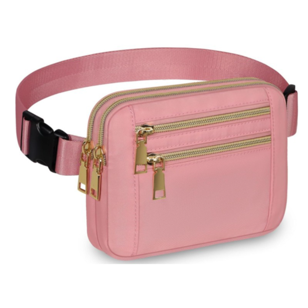 High-Capacity Polyester 4 Pockets Crossbody Fanny Pack