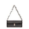 PU chain underarm shoulder tote bag