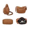 PU Leather Crossbody Drawstring Bags for women