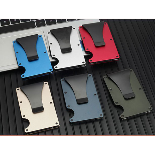 Slim Metal Wallet with Money clip