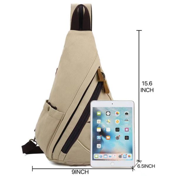 Canvas Small Crossbody Backpack Casual Daypack for Men Women