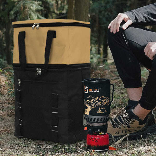 2in1 Double Decker Large Lunch Bag for Men Women