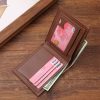 Large Capacity Mens Short PU Leather Wallet