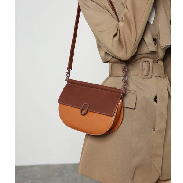 Saddle Shoulder Crossbody Tote Bag