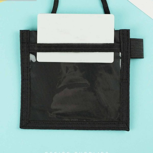 Halterneck transparent document storage bag