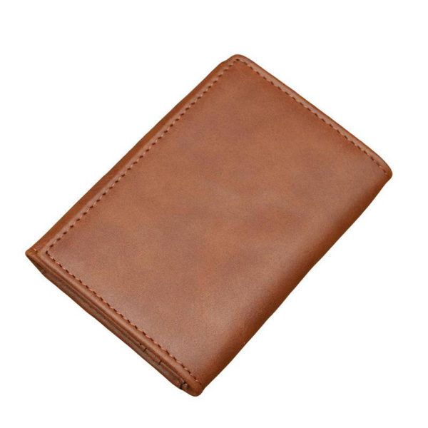 Small RFID Card Wallet Slim PU Leather Business