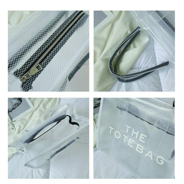 Pvc Tote Bag With Zipper Pocket