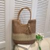Jute Straw Beach Woven Tote Rattan Shoulder Bag