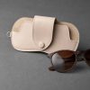 Business Portable Neck Hanging PU Leather Glasses Gag