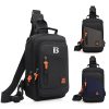 Oxford Waterproof Chest Bag With USB Charging Port