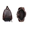 Large Leather Travel Duffel Bag with 2-rolling Spinner Wheel