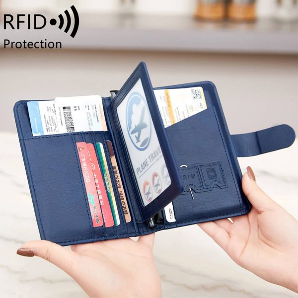 PU Leather RFID Passport/Card Wallet With Arita holder