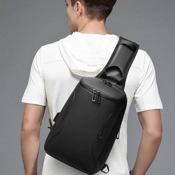 Polyester fiber Men's Chest Sling Bag
